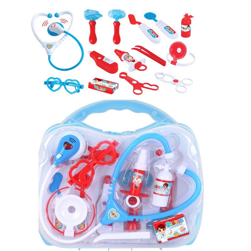 14-piece set of children's house play toys with sound and light medicine box, simulation toys for boys, girls, doctors and nurses Application Scenario