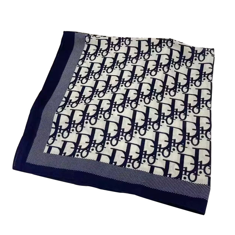 Spring and Autumn's new cotton and linen floral letter big brand cotton and linen herringbone pattern silk scarf, square scarf, Korean version professional scarf and neckerchief Item Picture