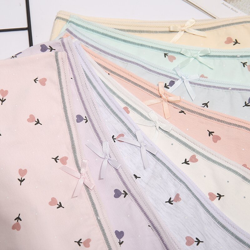 2022 New cotton underwear spring/summer comfortable middle Fanny pack butt sweet cute girl student antibacterial briefs Application Scenario