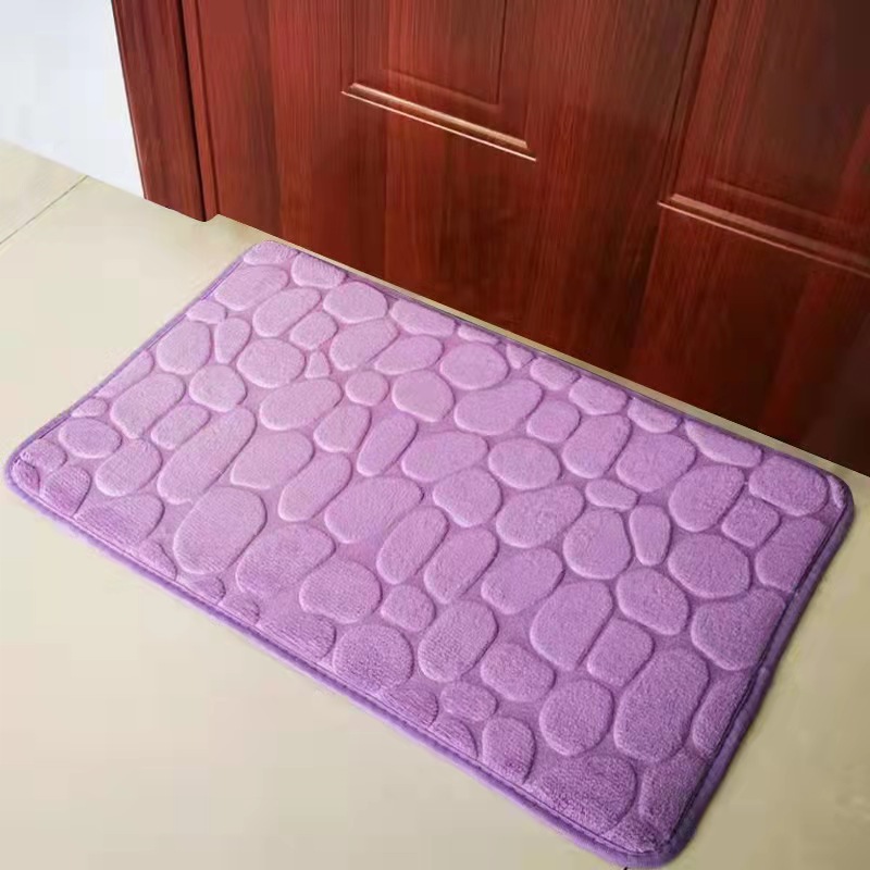 Alfombra coral fleece piedra en relevo hogar memory foam dormitorio baño engrosado absorbente alfombra alfombra antideslizante details Picture