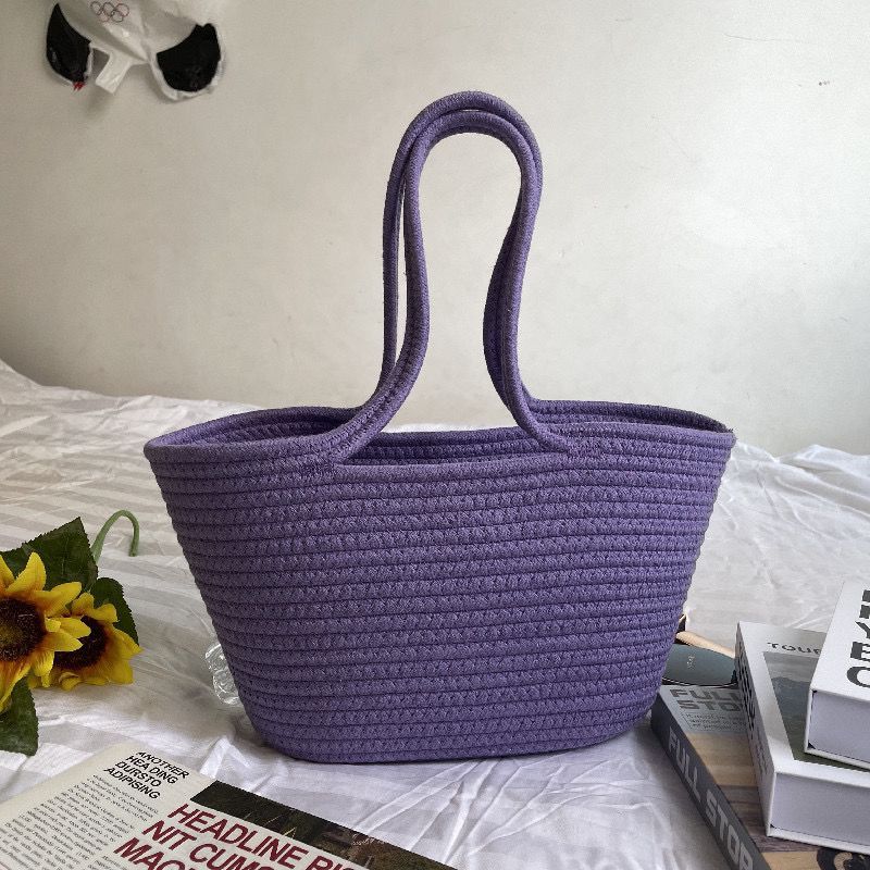 【 Cotton Rope Shoulder Bag 】 Satchel Large Capacity Mommy Bag Travel Handbag Decorative Photo Bag Bag Application Scenario