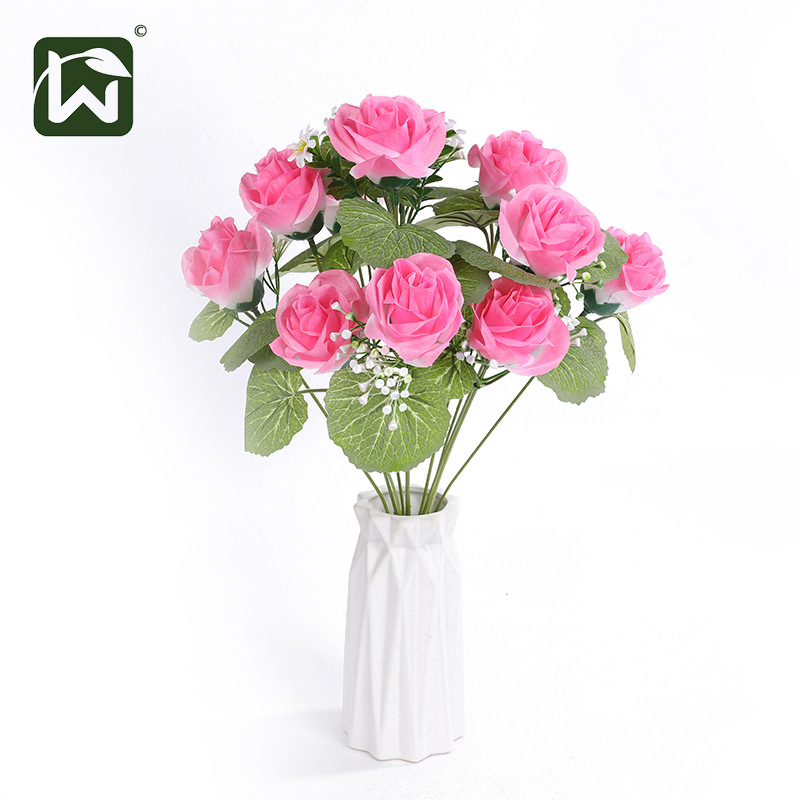 Artificial flowers, artificial roses, artificial flowers, hotel, home, living room, country style, classical photography props, decorative items, batch Specification image