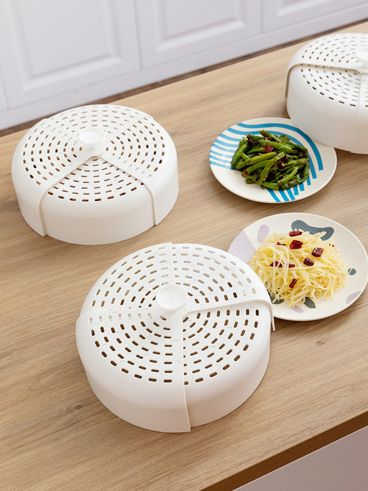 Foldable food cover, ventilation table cover, dust-proof rotating vegetable cover, summer fly and mosquito repellent, leftover food cover Application Scenario