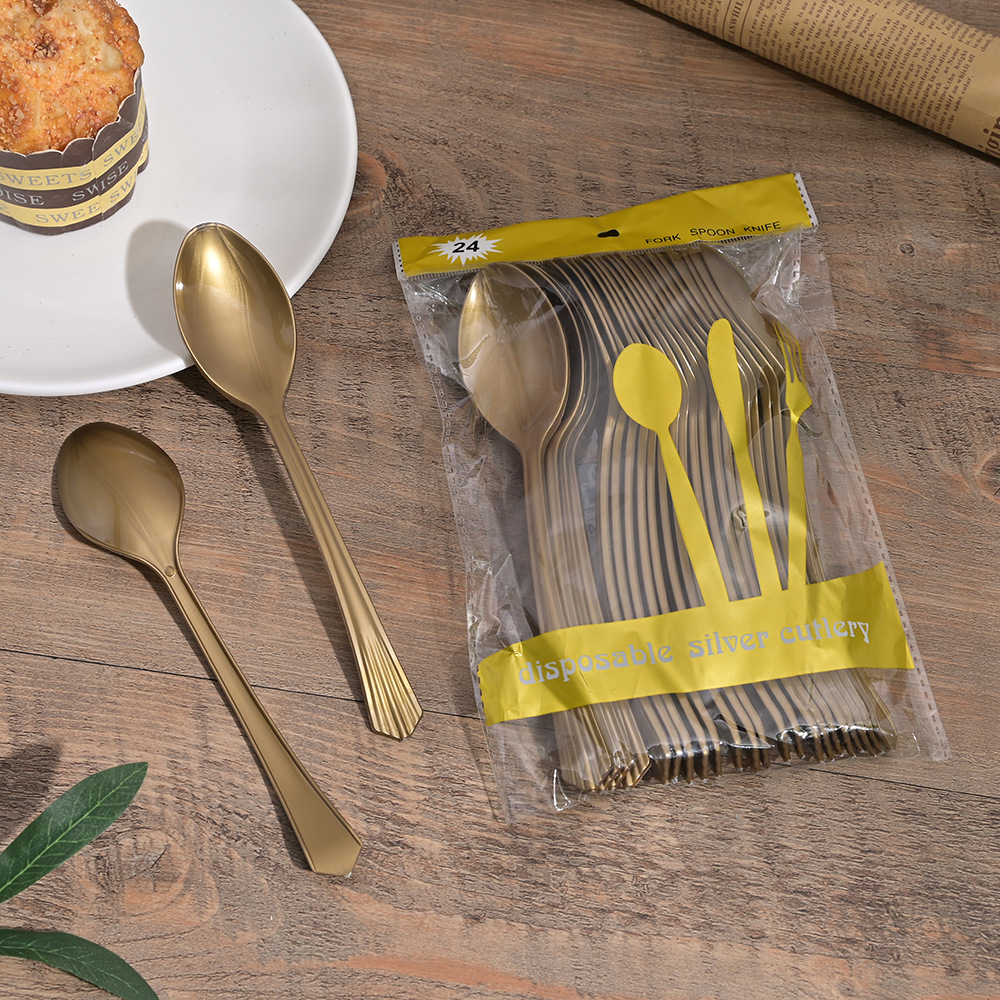 24 With A Variety Of Optional Spoon Set Cake Shop Dessert Spoon Set Tableware Spoon Manufacturers Wholesale details Picture