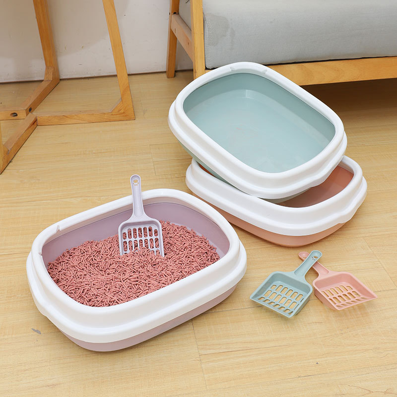 Large cat litter box, extra-large fully semi-enclosed cat toilet, extra-large anti-splash cat litter box, cat pet supplies details Picture