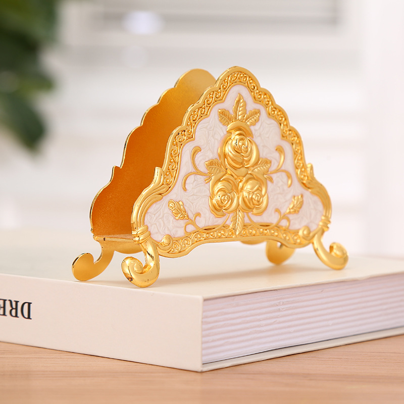 European Creative Paper Towel Rack High-Grade Three-Dimensional Simple Retro Light Luxury Western Restaurant Hotel Club Desktop Storage Clip Specification drawing