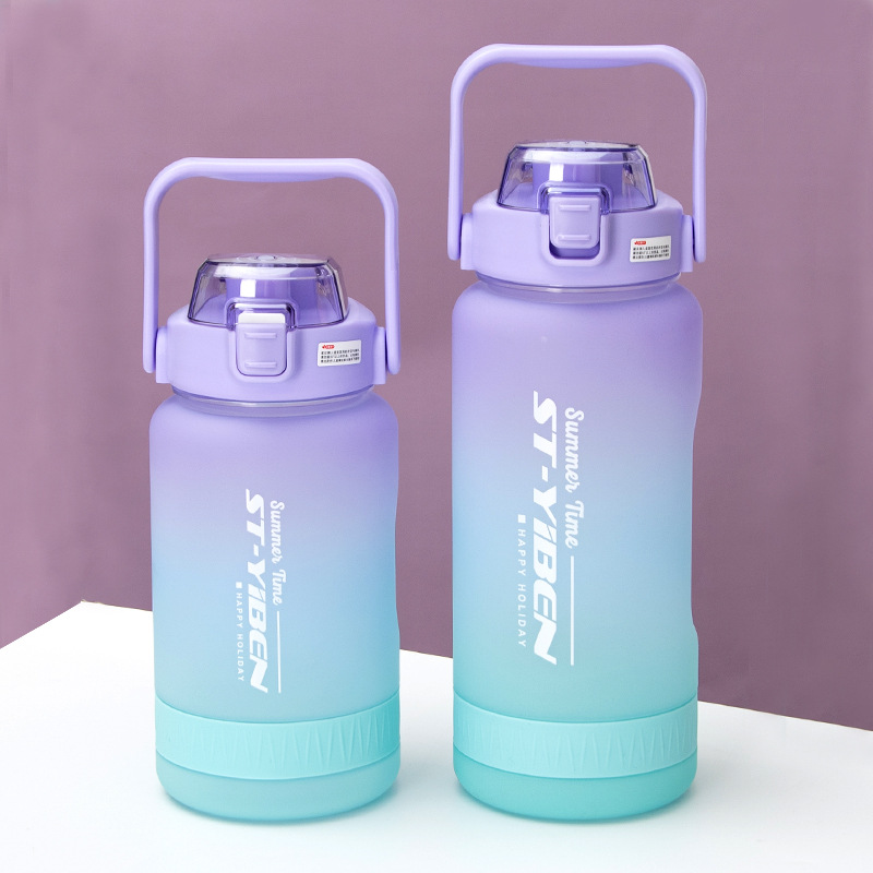 Eben Pure Enjoy Space Cup Creative Double Drink Personalized Gradient Water Cup Outdoor Sports Portable Large Capacity Plastic Cup Application Scenario