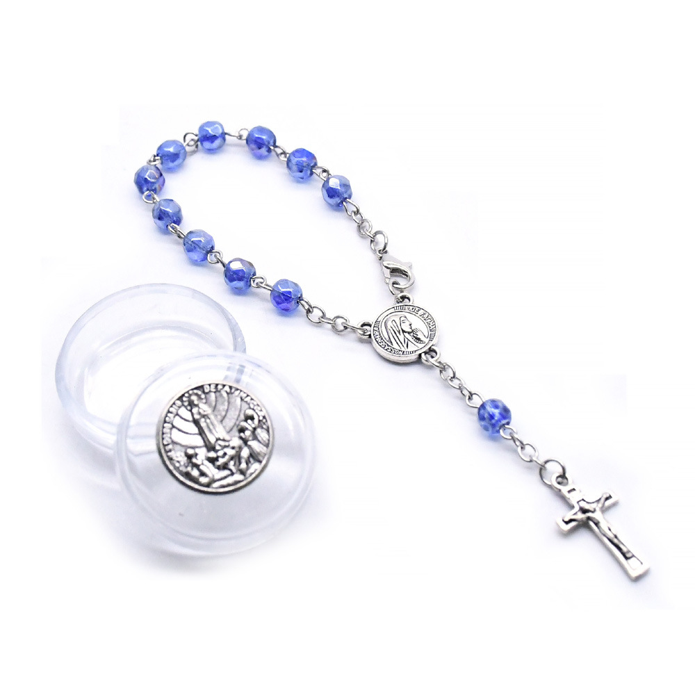 Cross-border e-commerce boxed Fatima crystal prayer bead bracelet gift, cross bracelet, wristband, prayer beads Application Scenario