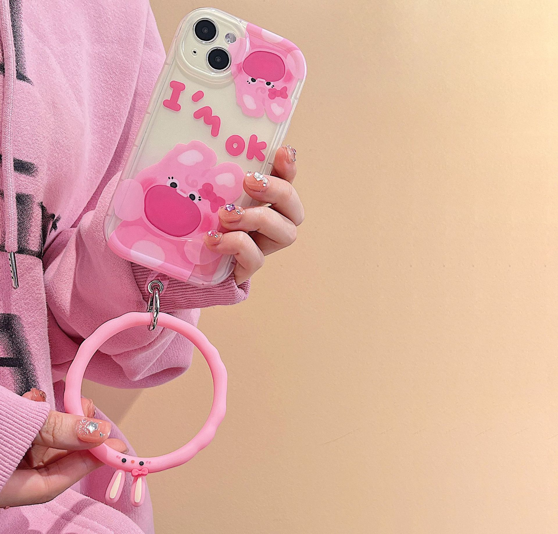 Mobile Phone Pendant Anti-Loss Ring Hanging Wrist Is Easy To Carry And Not Easy To Lose Manufacturers Wholesale Cartoon Mobile Phone Ring Phone Case Apple 14 Phone Case Apple Xr Phone Case Custom Phone Case Phone Case Apple Specification drawing