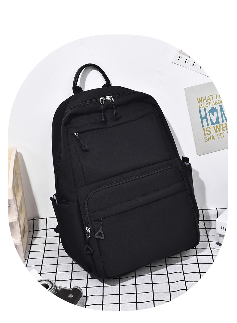 New 14-inch Korean-style simple backpack, large capacity for students, junior high school, senior high school and college students, casual style wholesale pic 2