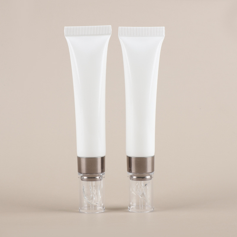Massage head eye cream tube, white portioned bottle, essence lotion, empty bottle, sample bottle, gel lip gloss, cosmetic tube details Picture