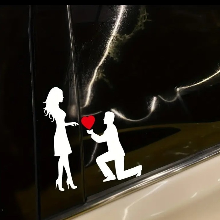 Love proposal car sticker details Picture