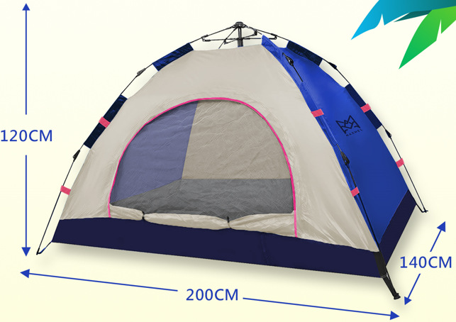 户外野营折叠全自动帐篷3-4人沙滩简易速开双人一门一窗
