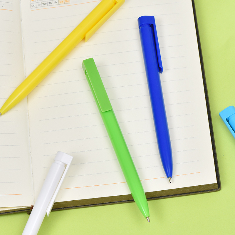 Simple Solid Color Student Pen Press Plastic Candy Color Ballpoint Pen Hotel Business Supplies Can Print Logo Advertising Promotion Application Scenario
