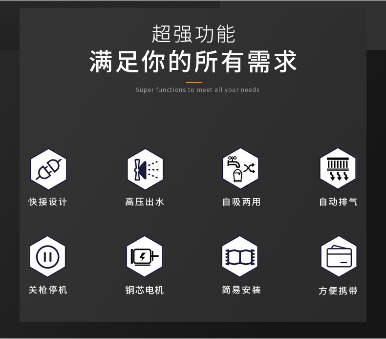 立式超高压洗车机家用220V清洗机便捷式手提水枪自吸式洗车泵详情3