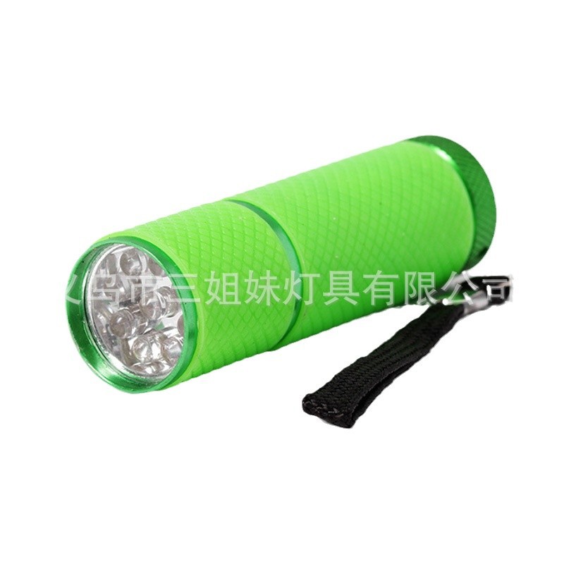 The new 9LED fluorescent flashlight UV fluorescent agent inspection scorpion lamp comes in four colors with white light illumination and multiple functions Item Picture