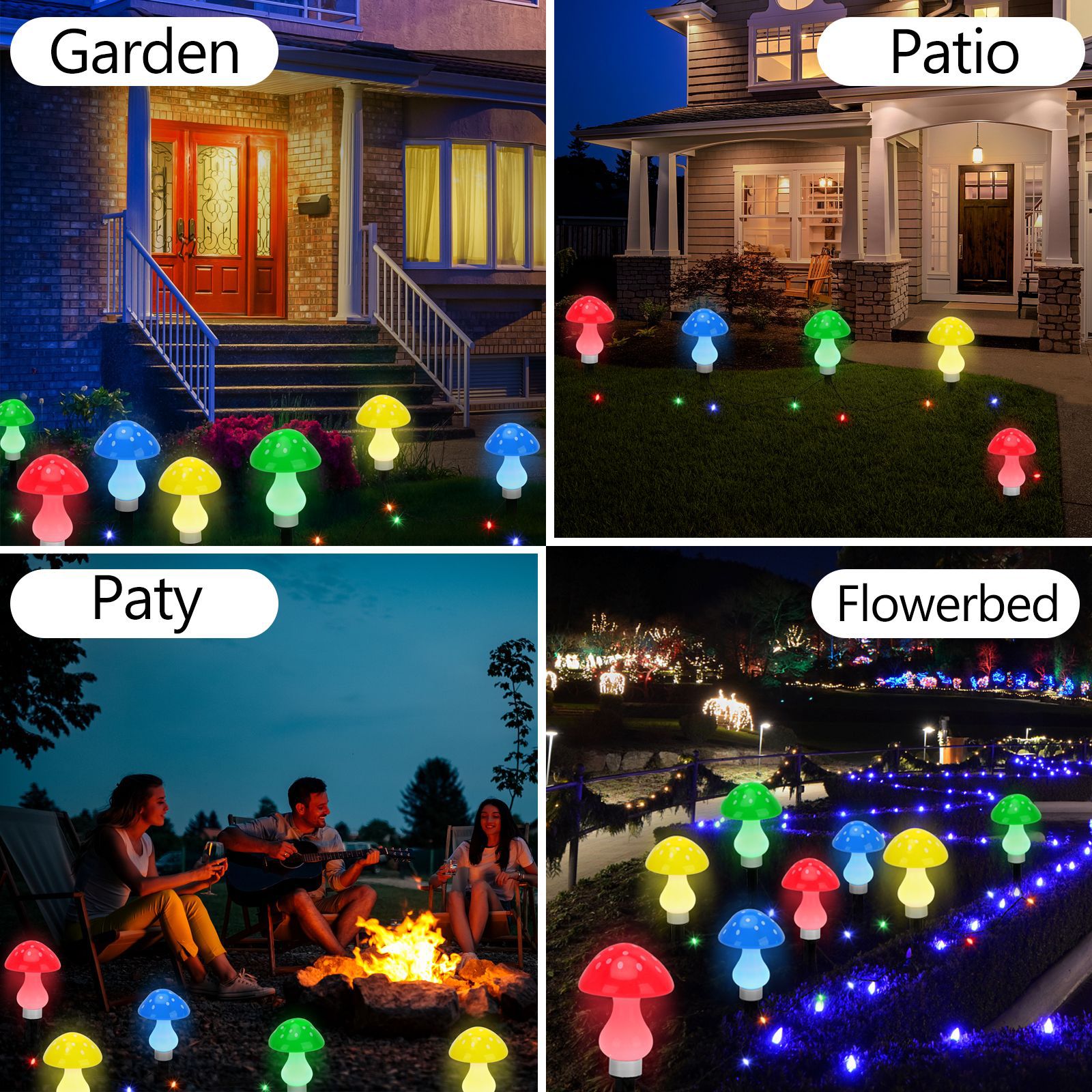 Solar lamps, solar mushroom lamps, outdoor lawn and garden lamps, cross-border best-selling mushroom lamps Application Scenario