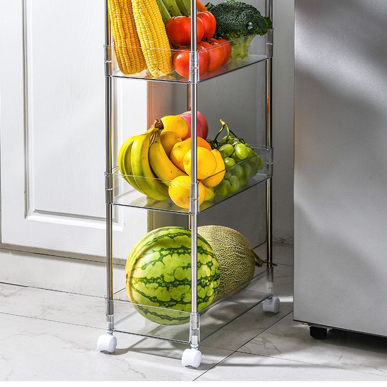 Cross-Border Pet Kitchen Shelf Transparent Condiment Storage Shelf Bathroom Portable Multi-Layer Storage Shelf Shelf details Picture