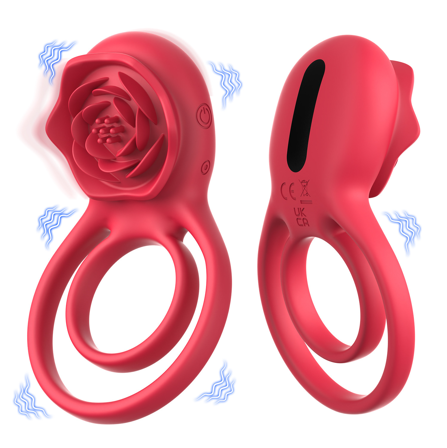 Best-selling rose lock essence ring for men, resonance masturbation and adult sex products full figure