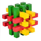 木制玩具工厂 益智儿童玩具 孔明锁鲁班锁全套十八柱双色 彩色