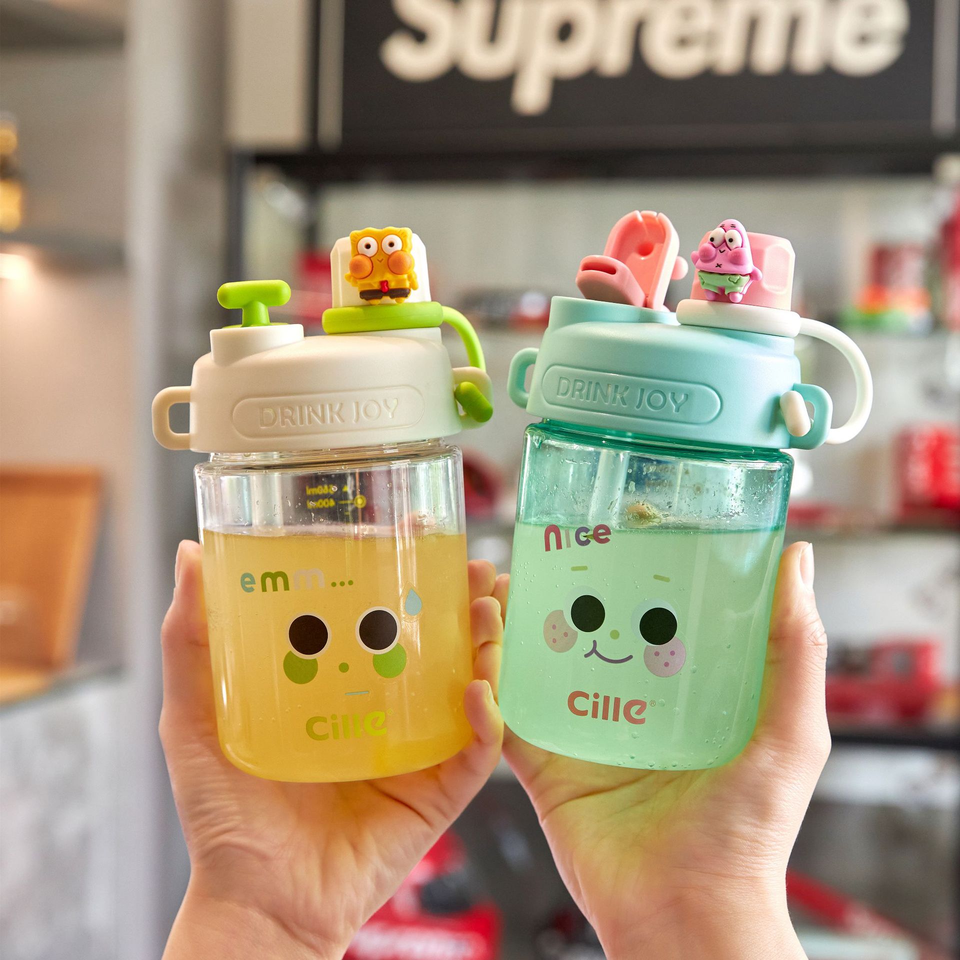 The New Small 2023 Summer Tritan Plastic Straw Cup Water Bottle For Girls And Children Going To School
