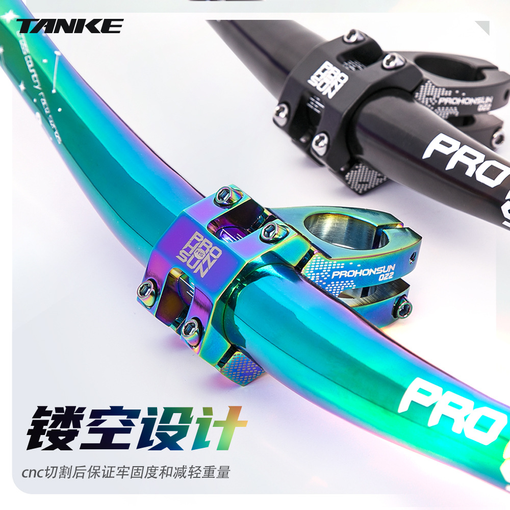 TANKE bicycle handlebar stand with dazzling color aluminum alloy ultra-light hollow standing tube 31.8*45 mountain bike accessories Specification image