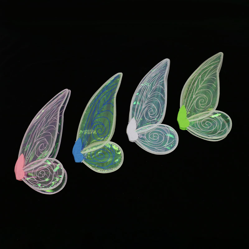 紫琳跨境亚马逊节日派对表演道具 小号天使翅膀 炫彩蝴蝶精灵翅膀详情图2