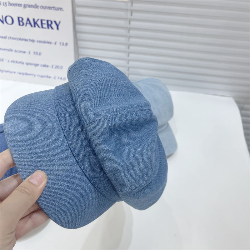 Denim berets, women's retro octagonal hats, sun-protective painter hats, versatile face-enhancing small sun hats, casual baseball caps, trendy Application Scenario
