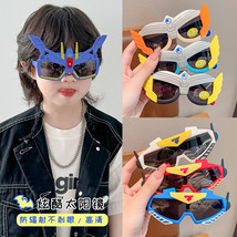 新款儿童墨镜硅胶眼镜男童女宝宝太阳镜闪电侠小男孩偏光防紫外线 儿童太阳镜