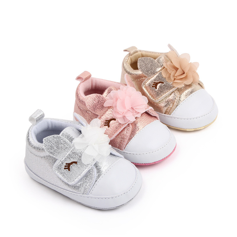 春秋款0-1岁女宝宝魔术贴学步鞋可爱软底婴儿鞋 一件代发 M22-1详情图2