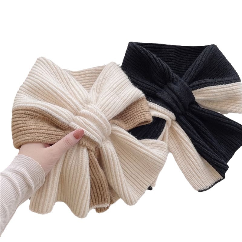 وشاح صغير من القماش الأرجواني يتقاطع مع رقاقة الرقبة، 2024 من الخريف والشتاء Item Picture