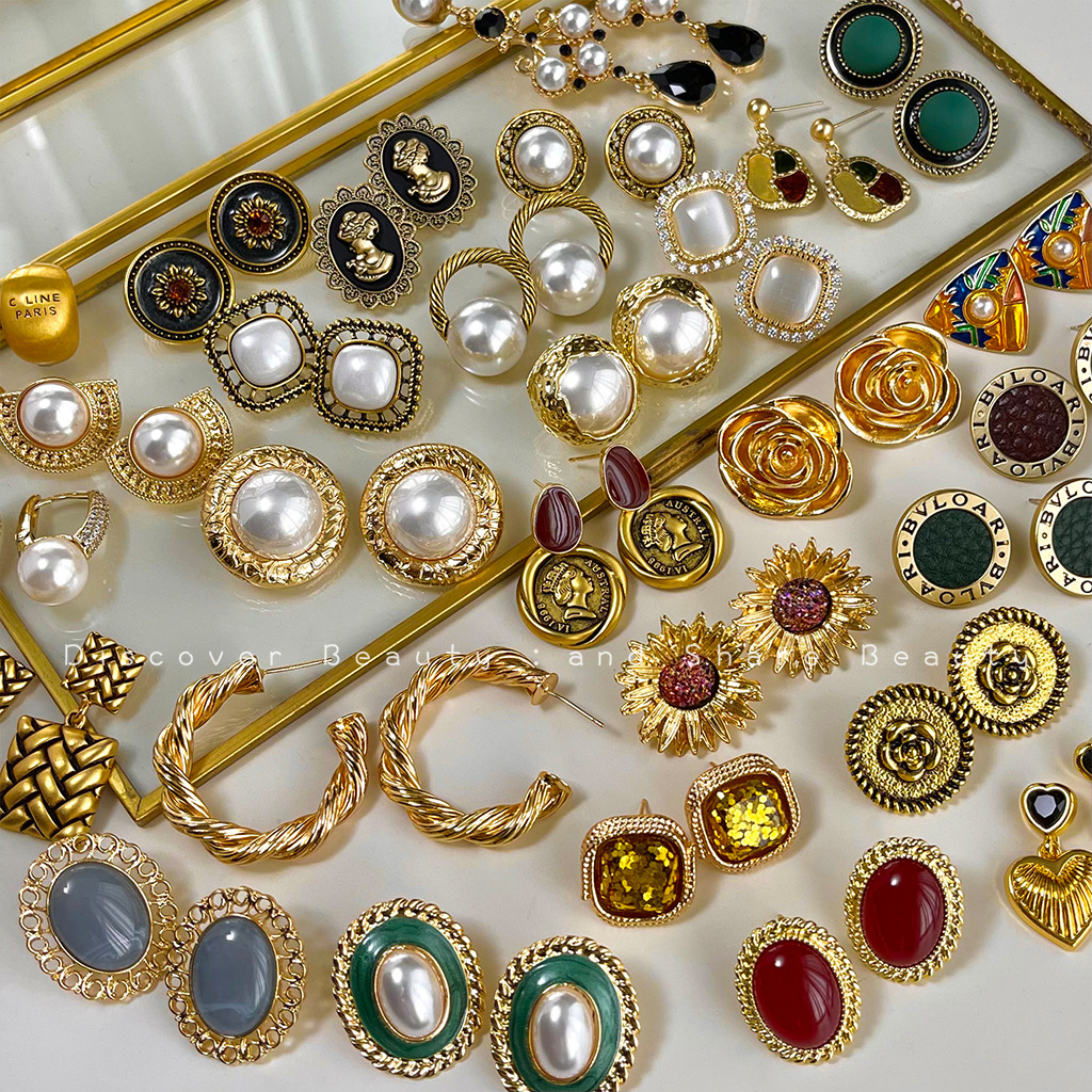 الأقراط المصنوعة من زيت الموضة من طراز Vintage هي الأقراط المصنوعة من زيت الموضة details Picture