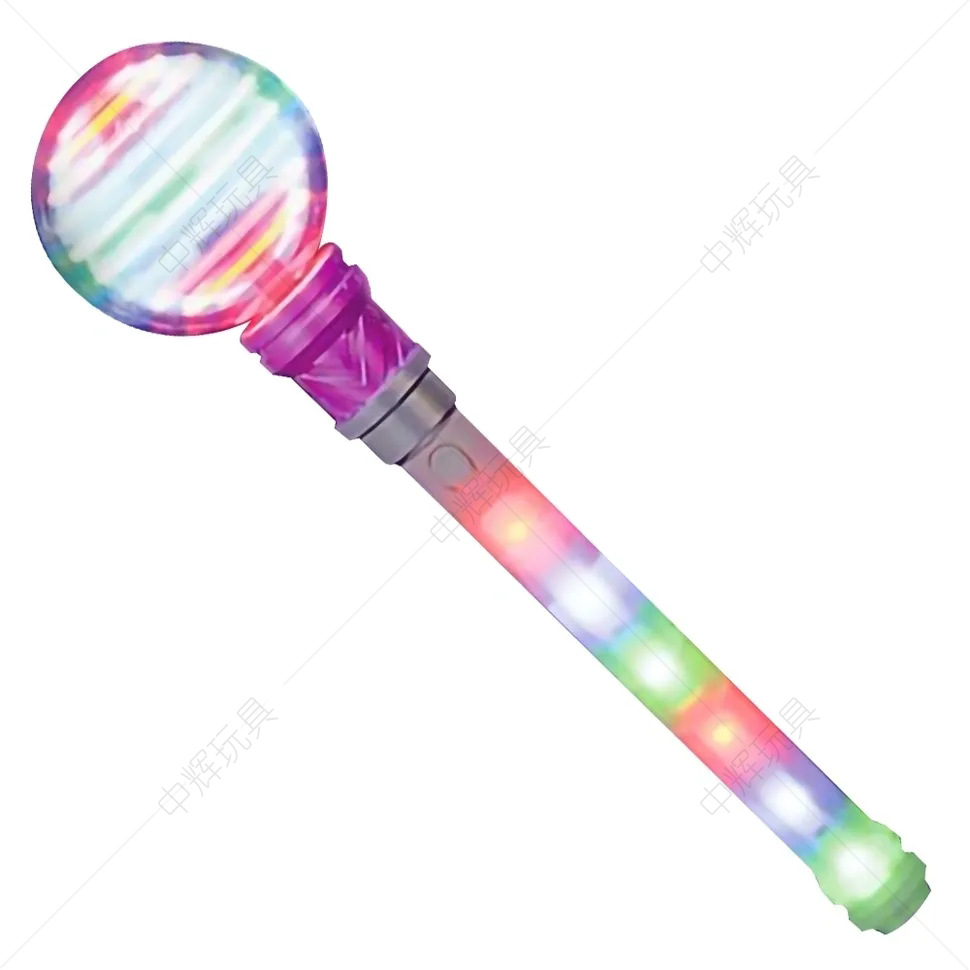 Toy Hand-Held Stick Wholesale Hand-Held Rotating Stick Light Stick Christmas Cheer Magic Stick Huaixing 654 Item Picture