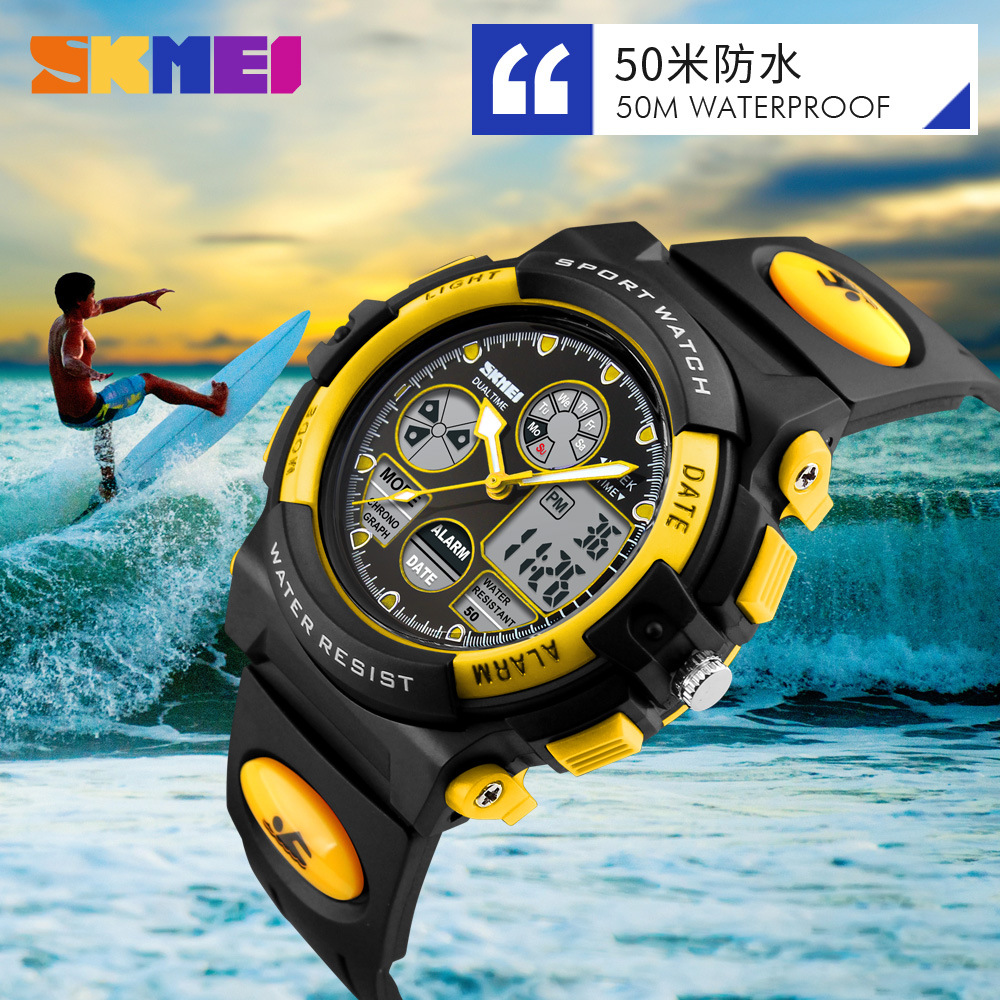 时刻美skmei儿童电子手表多功能运动表手表防水电子表学生表跨境图