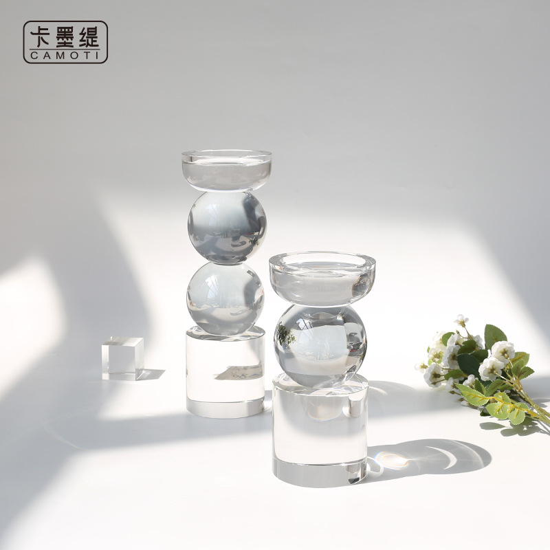 Crystal candlestick art ornaments, modern, simple and light luxury home decoration handicrafts, restaurant and dinner candlestick manufacturers Application Scenario
