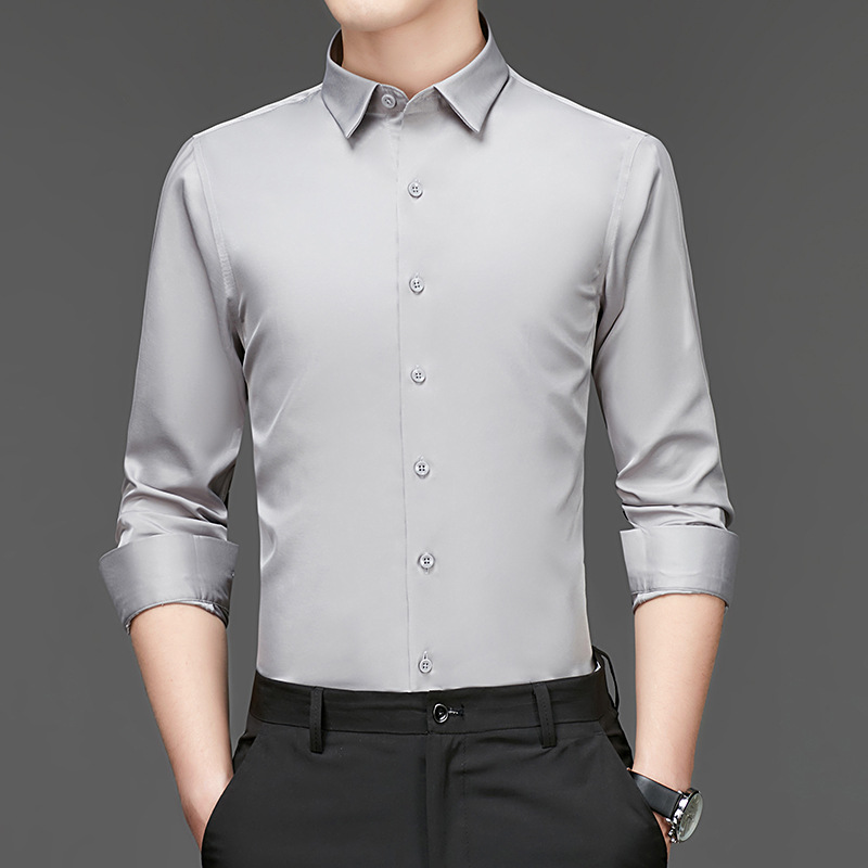Wholesale of new Spring and Autumn 2022 light business formal shirts, casual shirts, men's long-sleeved ice silk men's shirts Application Scenario