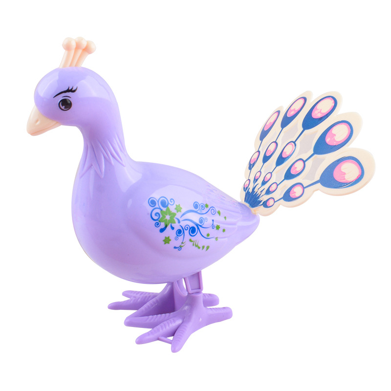 Street stall wholesale fun wind-up toys, jumping peacocks, simulation animals, baby intelligence and enlightenment, boys and girls, 2-4 years old Item Picture