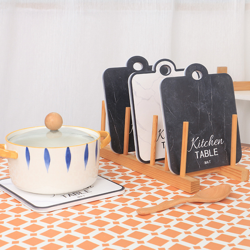 创意方形带孔锅垫 跨境欧美餐厅厨房桌面陶瓷餐垫 隔热保温餐桌垫详情图2