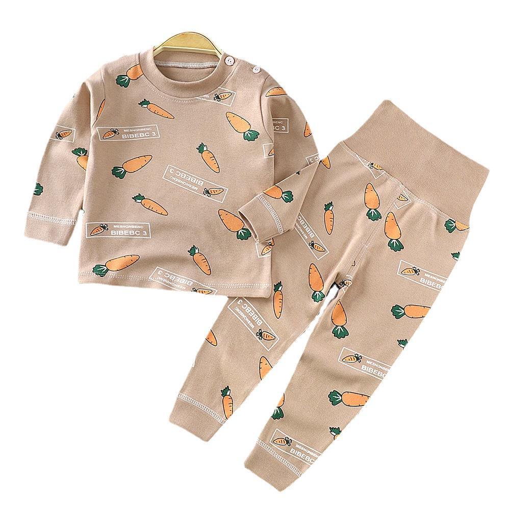 Free shipping children's thermal underwear and long Johns set, all-cotton baby spring and autumn style, long-sleeved pure cotton undergarments for boys and girls Item Picture
