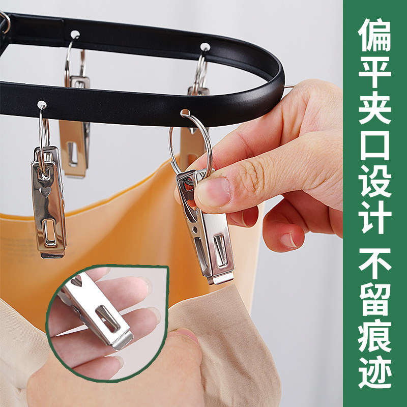 新品18夹晾/实心衣架/不锈钢衣架细节图