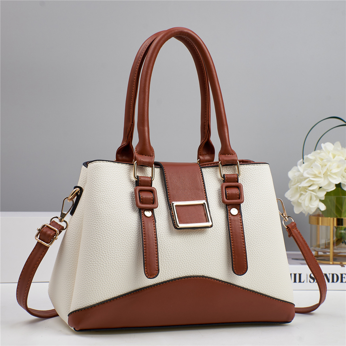 One Shoulder Smooth Manufacturers Oblique Cross Bag Female Fashion Foreign Trade Bag Female New Handbag Korean Texture 2024 details Picture