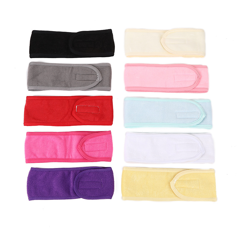 Europe And The United States Velcro Month Headband Sports Yoga Beauty Spa Headband Cross-Border Thickened Ant Cloth Headband details Picture