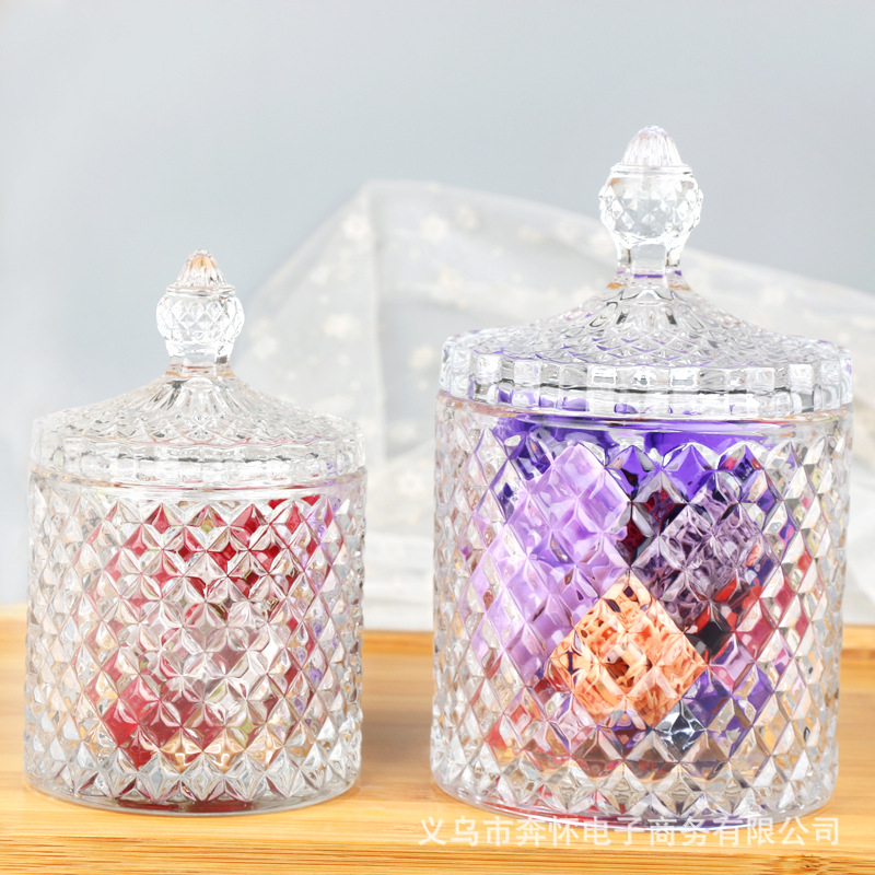 创意1030-3.5玻璃糖果缸工艺摆件储物罐菠萝糖缸蒙古包收纳批发
