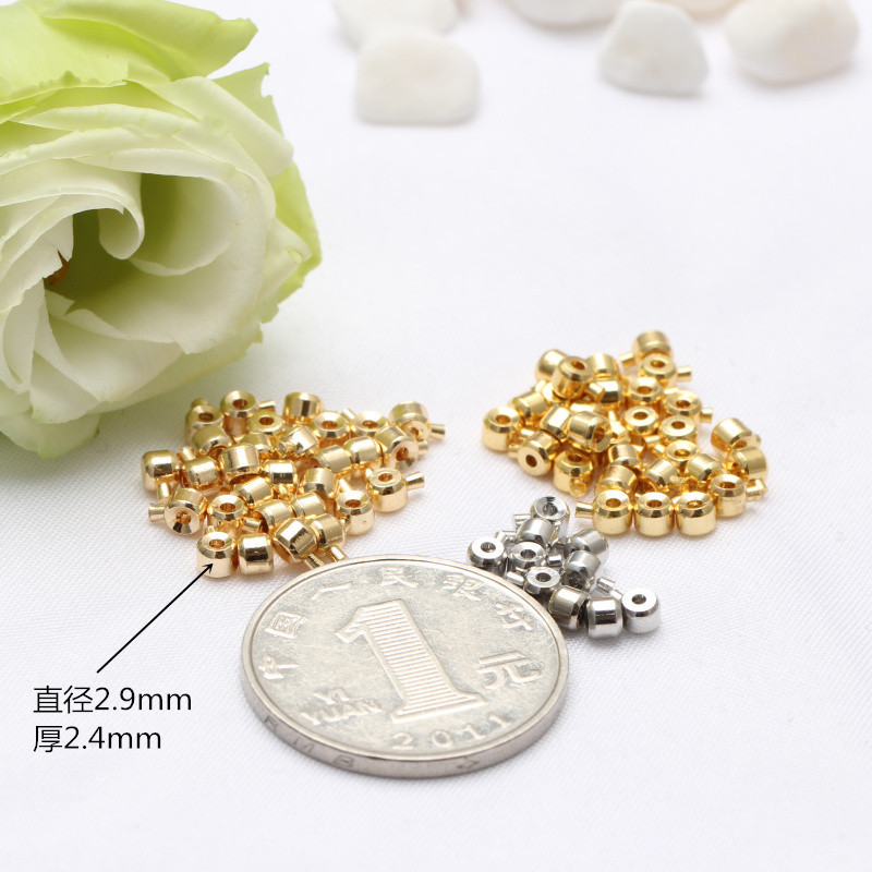 14K Gold Accessories Necklace Buckle Buckle Diy Handmade Bracelet Finishing Clip Wire Rope Fishing Line Locator Buckle details Picture