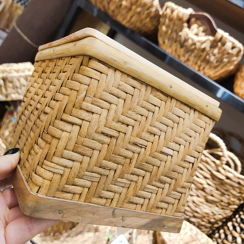 编织竹/竹编/花篮/储物篮/纸花篮细节图