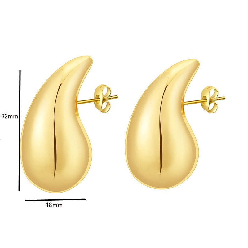 Amazon Explosive Gold Drop Earrings Niche European And American High Design Sense Earrings Unique Temperament Earrings Wholesale Specification drawing