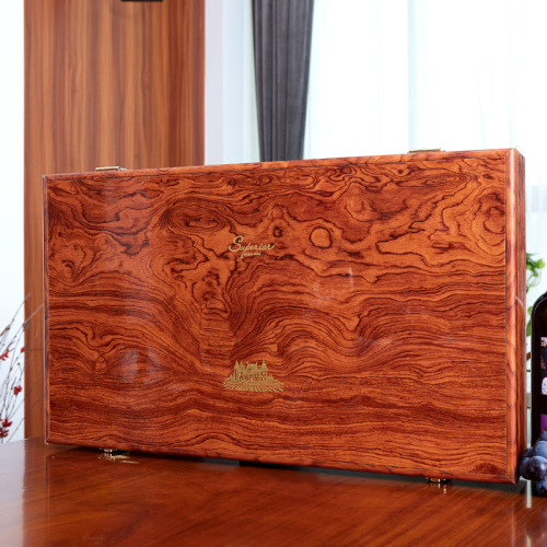 Six wooden red wine boxes, four bottles of red wine packaging boxes, new leather boxes, new style wine, four bottles and six bottles of red wine boxes Specification image