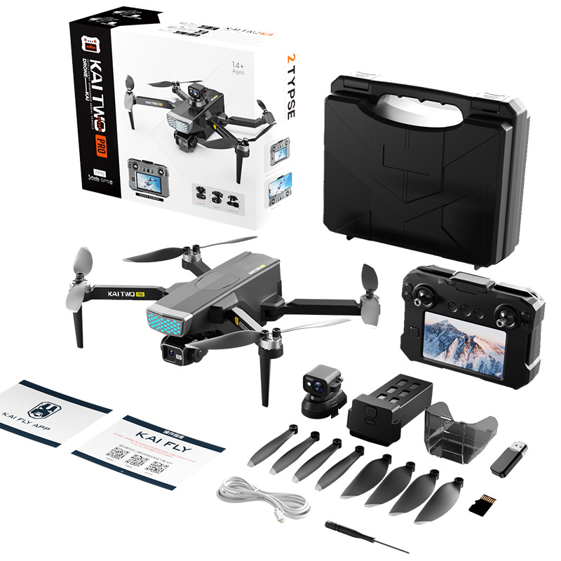 KAITWO/铠2触屏遥控无人机无刷避障GPS三轴云台高清航拍飞行器详情图5