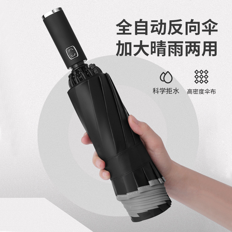 全自动雨伞男女折叠收缩大号双人遮阳防晒防紫外线车载汽车反向伞详情图3