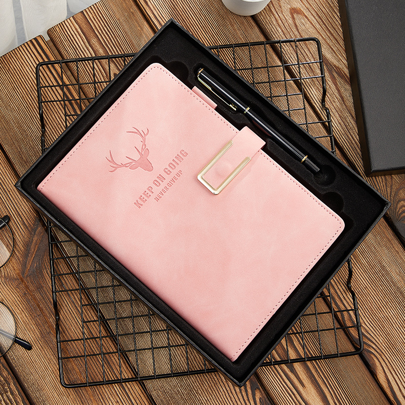 A5 Paperback U-Buckle Sheepskin Business Gift Box Notebook Printed Logo Notepad Student Stationery Wholesale Application Scenario